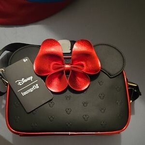 Loungefly Disney Minnie Mouse Black and Red Bag